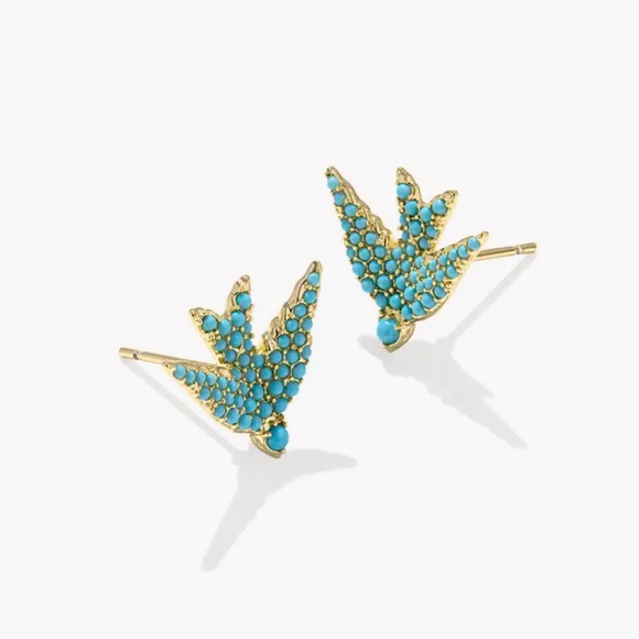 Kendra Scott Jewelry - NWT Kendra Scott Melody Bird Gold Stud Earrings